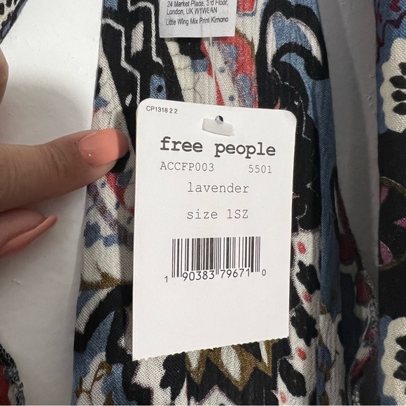 Free People Little Wing Mix Print Kimono One Size - Picture 6 of 9